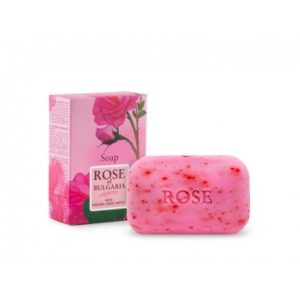 Rose of Bulgaria blok rozenzeep met rozenblaadjes scrub effect - 100 gr.