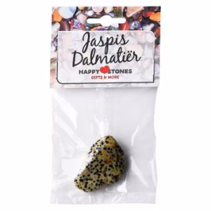 Happy Stones - Knuffel edelsteen - Jaspis Dalmatiër