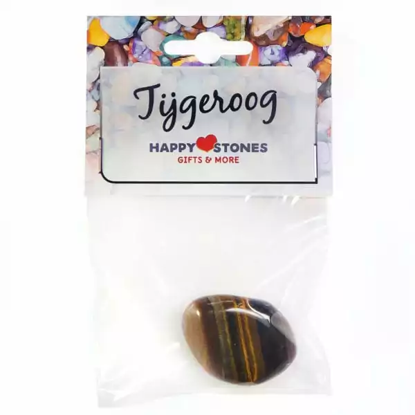 Happy Stones - Knuffel edelsteen - Tijgeroog