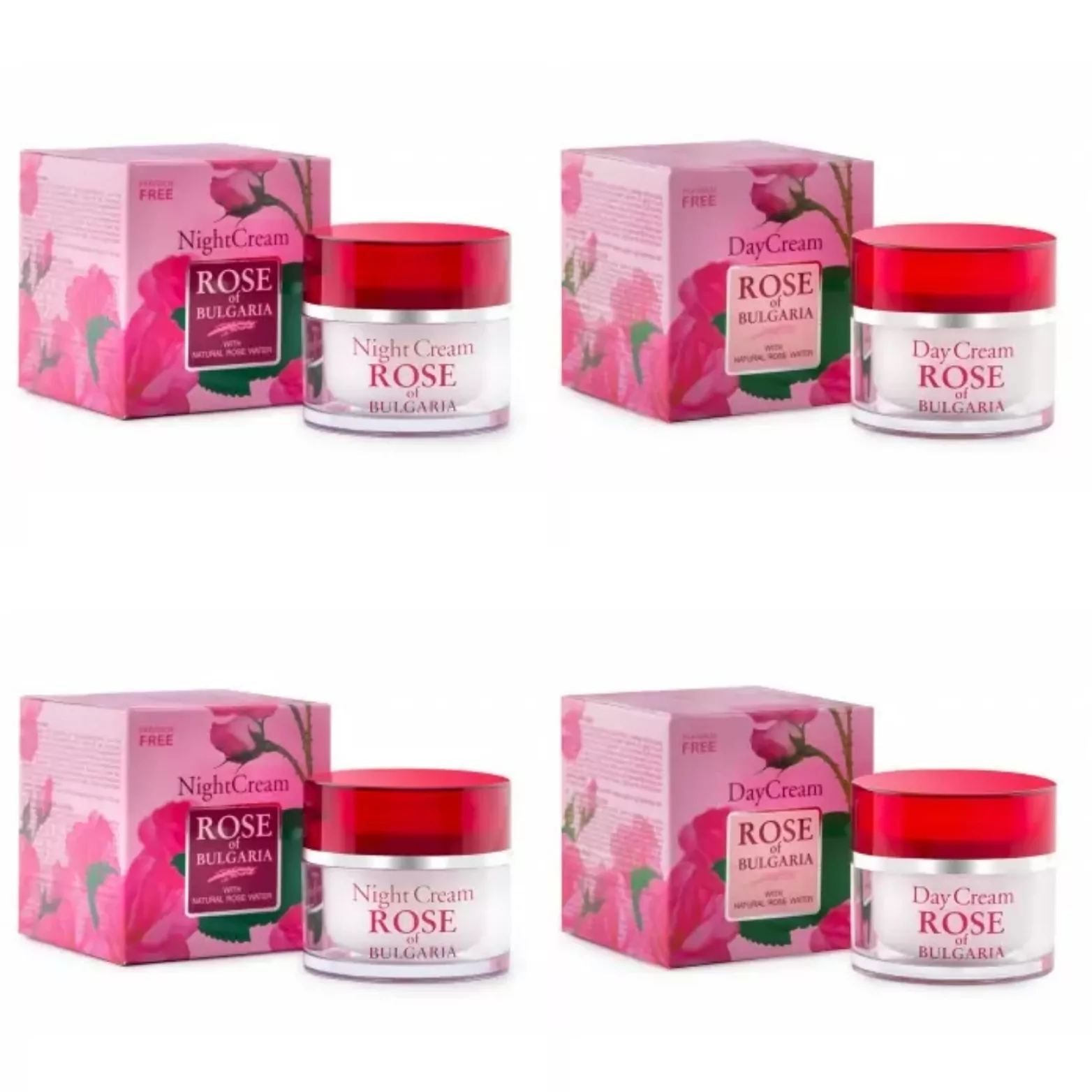Voordeelbundel Rose of Bulgaria 2 x dag- & 2 x nachtcrème € 25